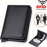 Men's RFID-Blocking Aluminum Alloy Wallet with Multiple Card Slots and Sleek Metal Design