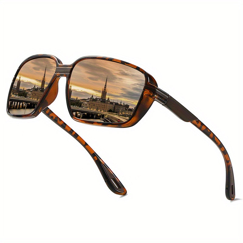 Men's Polarized Square Sports Sunglasses for Driving and Fishing