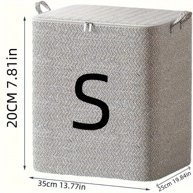 Juego de 2 cestas de almacenamiento de polietileno para debajo de la cama con asas para ropa y edredones