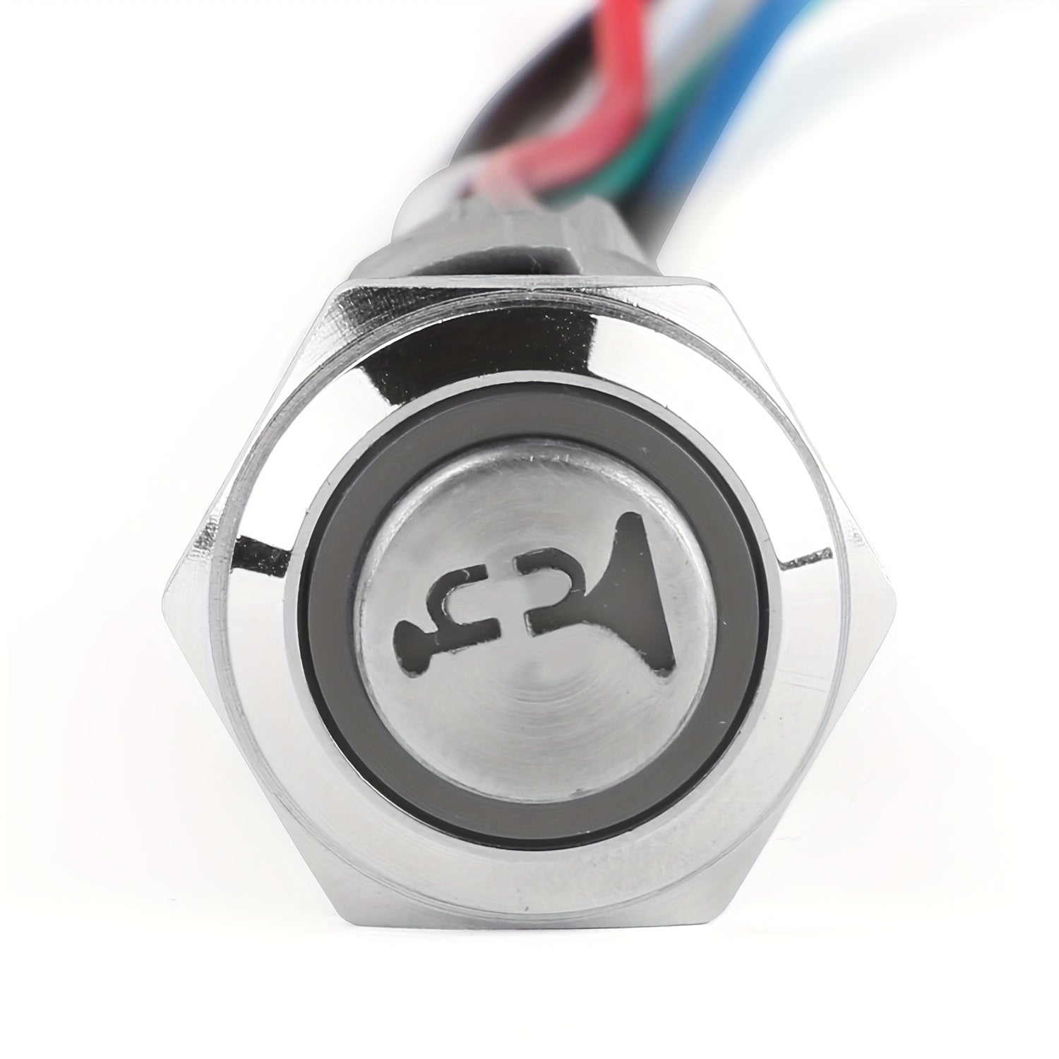 Universal 12V Car Horn Button Instant Switch Tail Plug Cable Bundle