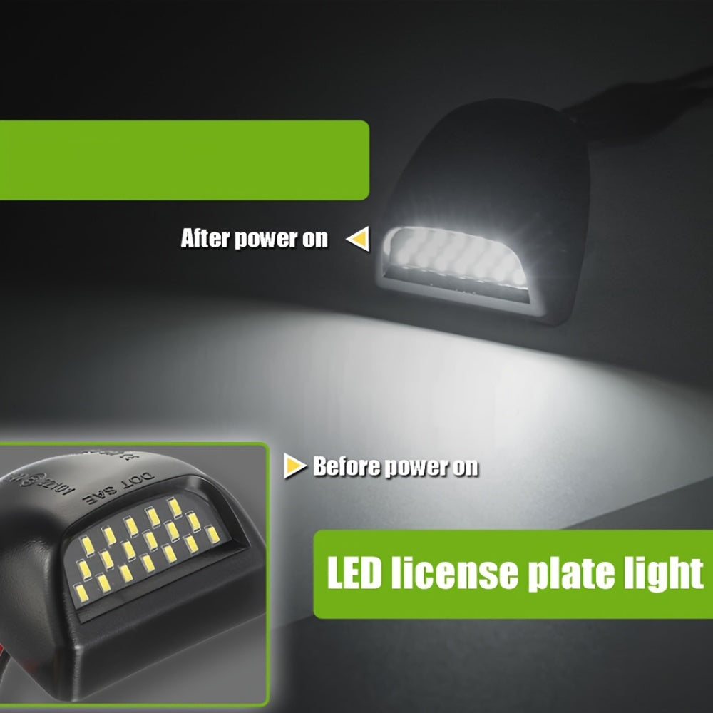 2PCS Led License Plate Light Kit for Truck SUV White 6000K Easy Install