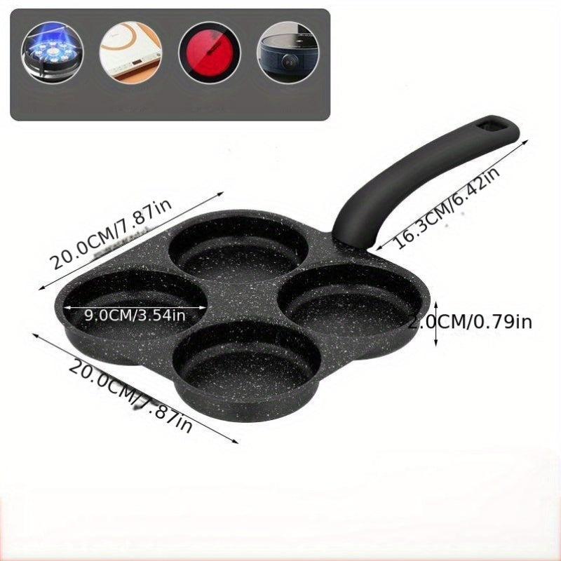 Cast Iron Egg Cooker Non-Stick with Handle for Pancakes Eggs and More