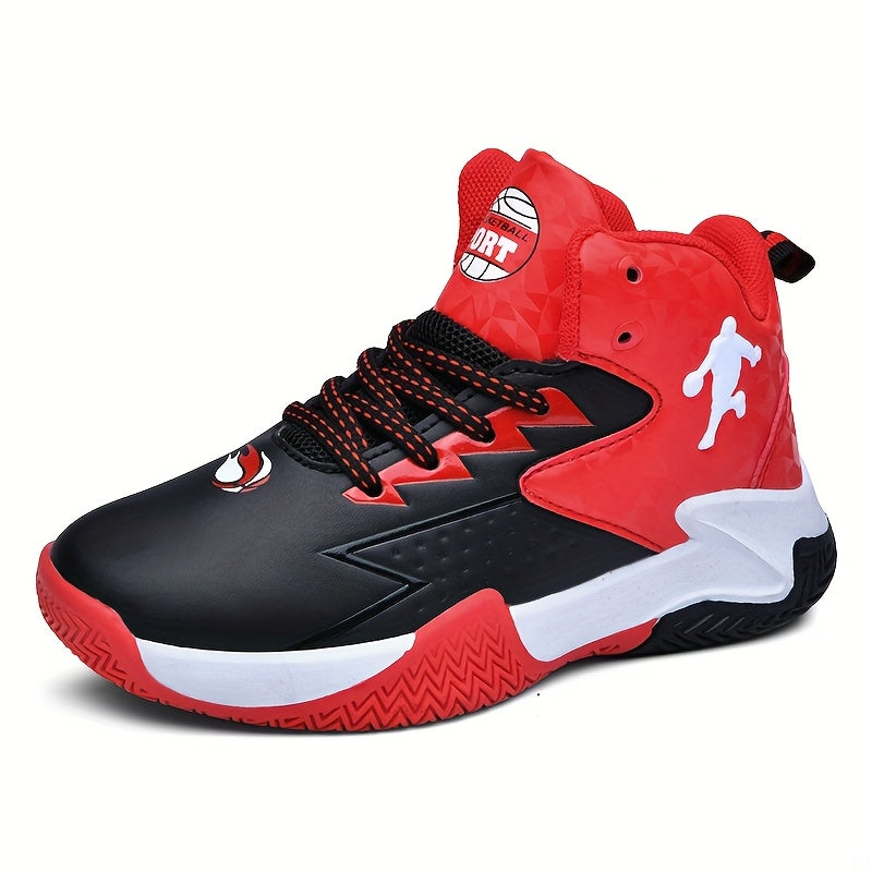 Boys Basketball Shoes Lightweight Solid Color Low Top TPR Sole