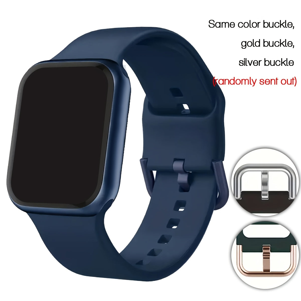 Sport Silicone Watch Band for Apple Watch Series 1-10 Compatible with 38mm to 49mm Men Women