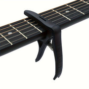 Каподастр для гитары 3-в-1 с нейлоновым ремешком, держателем для медиаторов и зажимом для настройки укулеле, материал ABS