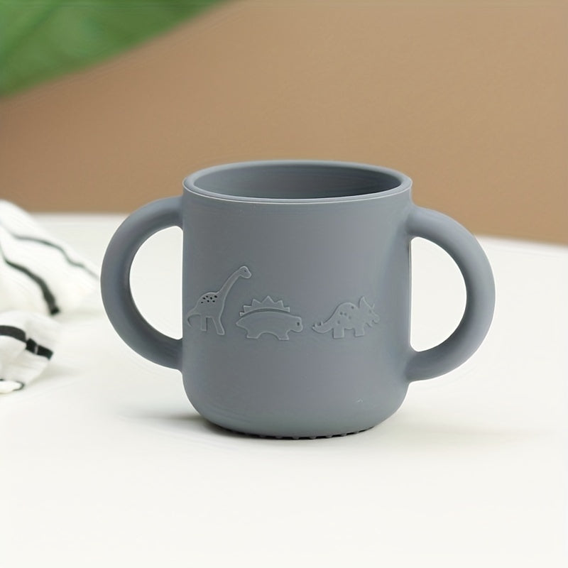 Vaso de silicona para niños de 5 oz con asa, libre de BPA, apto para alimentos, apto para lavavajillas, para mayores de 6 meses