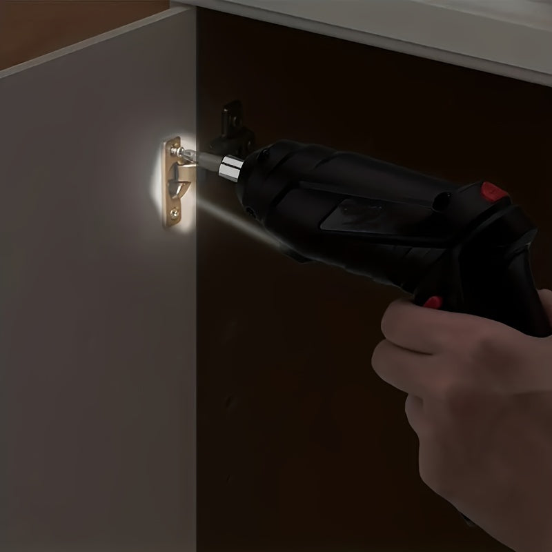 48-Piece Cordless Electric Screwdriver Set with LED Light Rechargeable Drill Kit for Home Projects