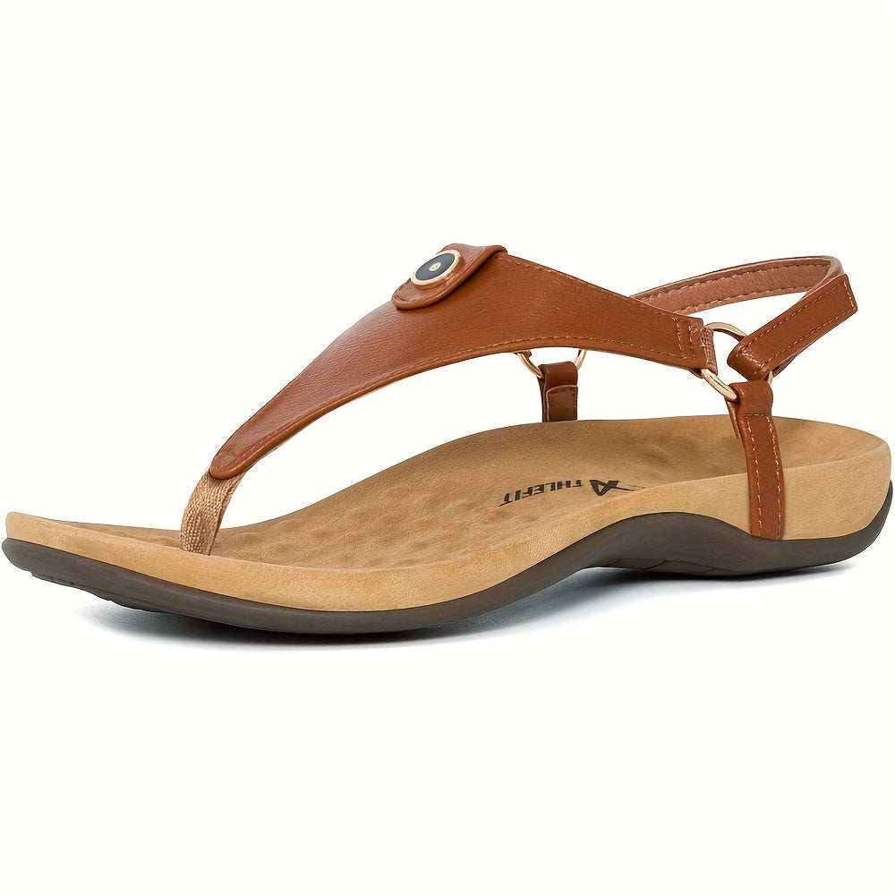 Women Orthopedic Cotton Open-Toe Sandals Supportive Slip-On Summer Shoes