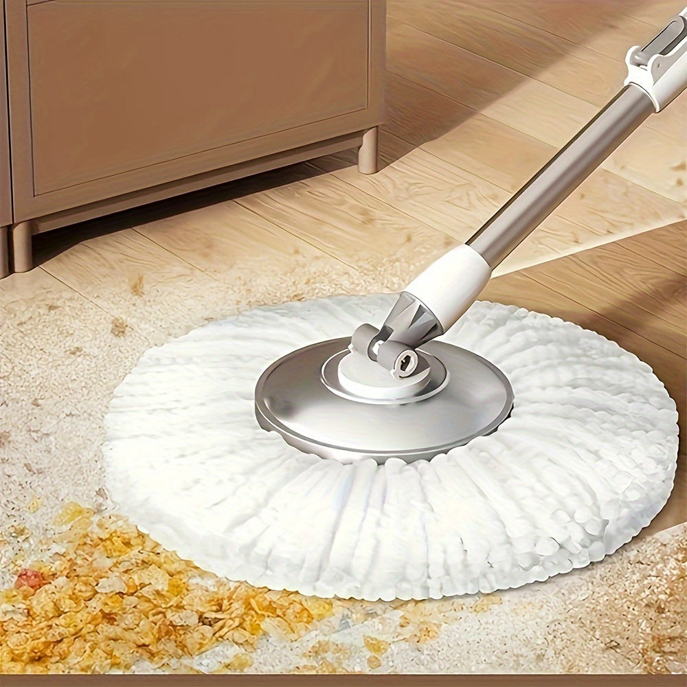 5 ta Mikroto'qima Spin Mop O'rnini Boshlash Boshliqlari - 360° Aylanuvchi, Nam va Quruq Pol Tozalash uchun Ideal, Saqlash Oson, Uy Tozalash uchun Zarur