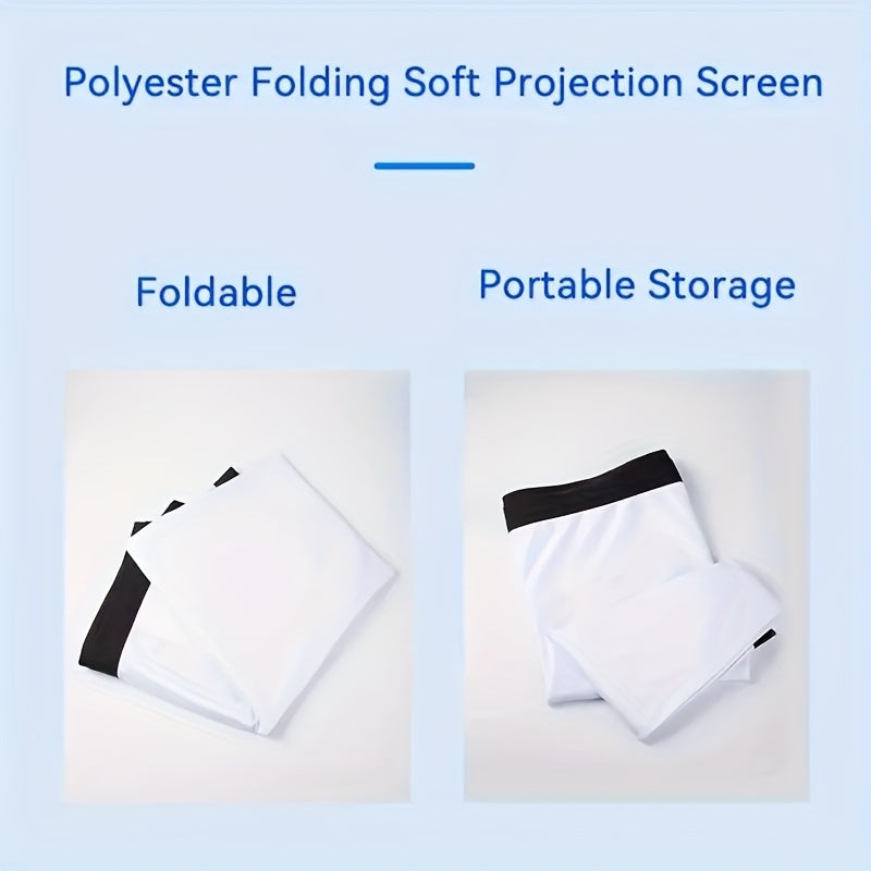Портативный 4K HD складной проекционный экран для внутреннего и наружного использования, против морщин, соотношение сторон 16:9, размер 152 см - 381 см