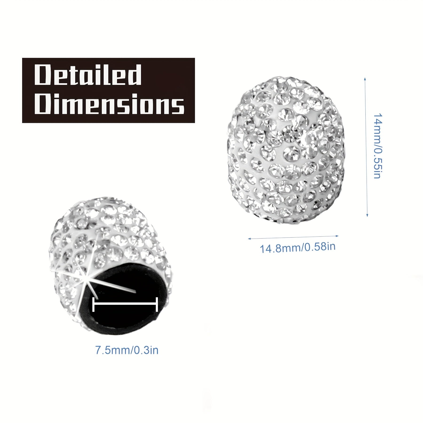 4 шт. алмазных керамических колпачков для автомобильных вентилей, водяных сверл, колпачков для шин