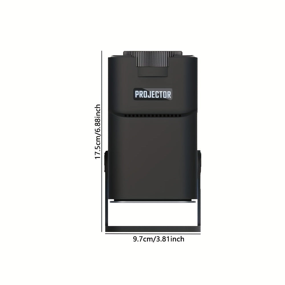 Ochiq havoda projektor 9 nisbatli LCD displey WiFi6 Type-C quvvati qora