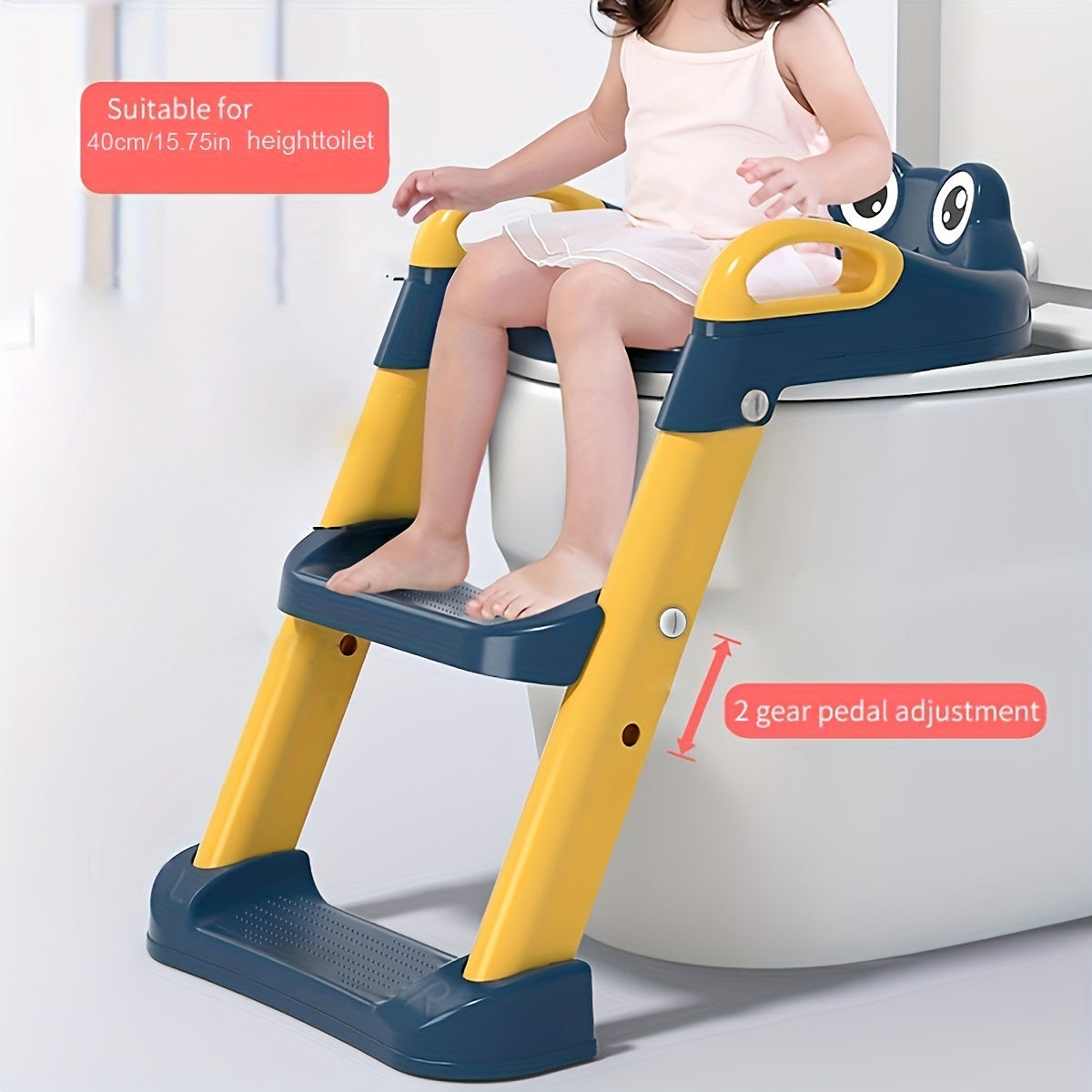 Bolalar uchun eng yaxshi hammom tajribasi uchun Cute Frog Toilet Trainer Ladder ni oling! Rojdestvo, Halloween yoki Thanksgiving kuni uchun mukammal sovg'a!