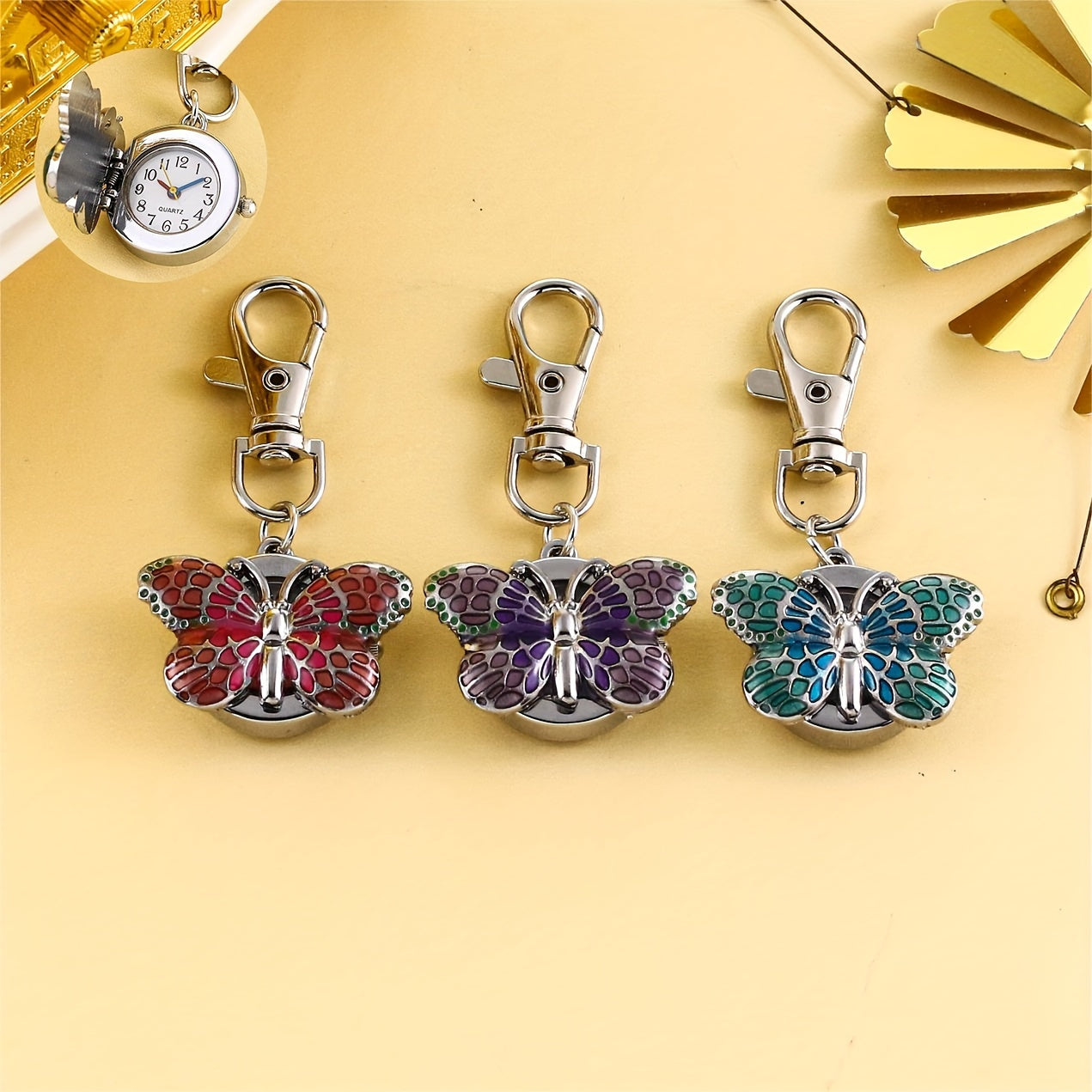 Медицинские часы-брелок с зажимом-метелик, кварцевые, на лацкан, брошь, карманные часы для медицинского персонала