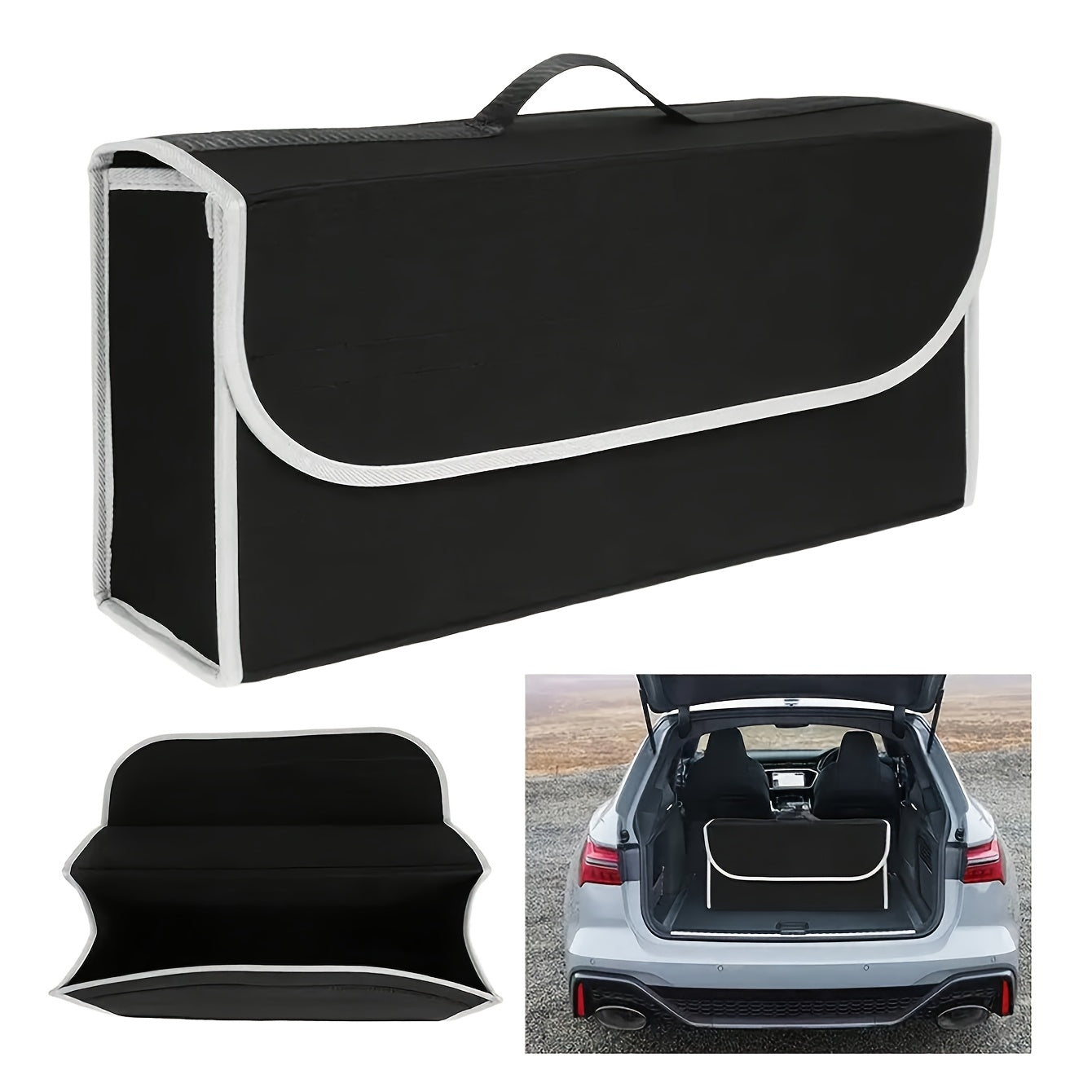 Universal Felt Car Trunk Organizer Foldable Storage, Space-Saving, Multi-Purpose