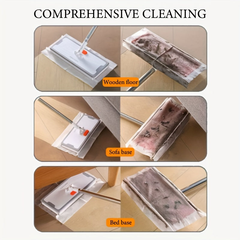 Adjustable Electrostatic Dust Mop for Hard Floors with Rotatable Handle