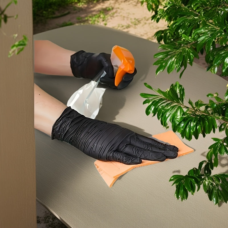 Black Disposable Cleaning Gloves 20/50 Pcs Waterproof Durable for Kitchen Pet Hair Dyeing