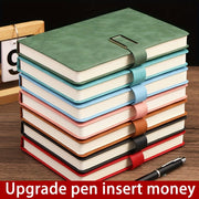 A5 faux charm qog'ozli daftar, ruchka tutqichli, yumshoq muqova, talaba va mutaxassislar uchun ko'p ranglarda