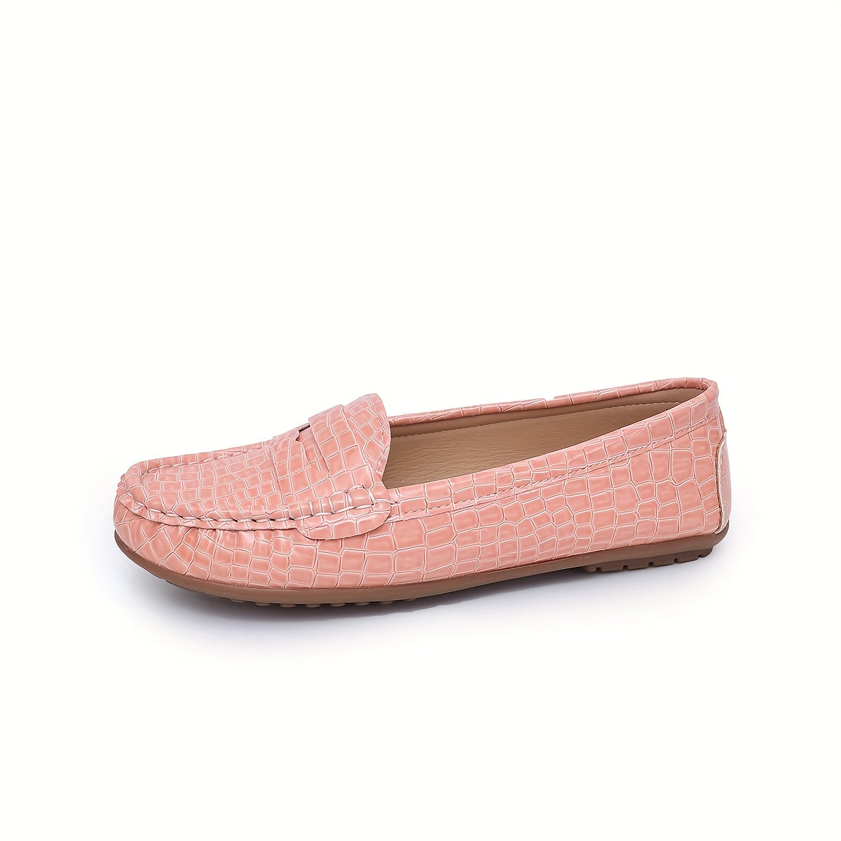 Women's Red Pink Loafers Slip-On Moccasins Comfortable All-Season Casual Footwear