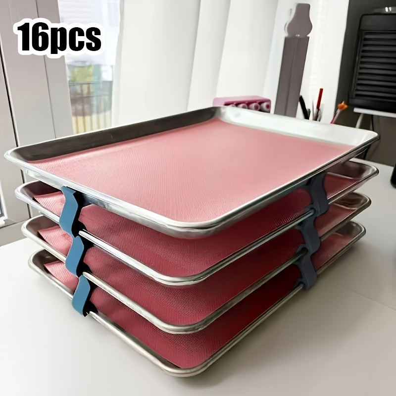 16pcs Space Saving Multi-Purpose Refrigerator Drawer Organizer Trays