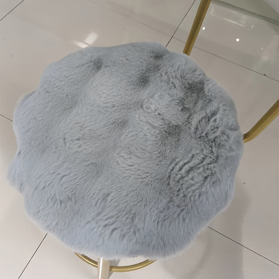 Round Bubble Fleece Carpet Soft Plush Non-Shedding Durable Floor Covering