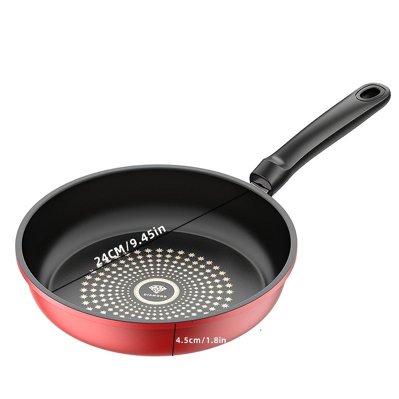 24cm Cast Iron Non-Stick Skillet Dishwasher Safe Induction Compatible for Gas and Electric Stoves