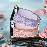 Rose Blossom Silicone Watch Strap for Samsung Galaxy Watch 7/FE 6 5 4 20mm Replacement