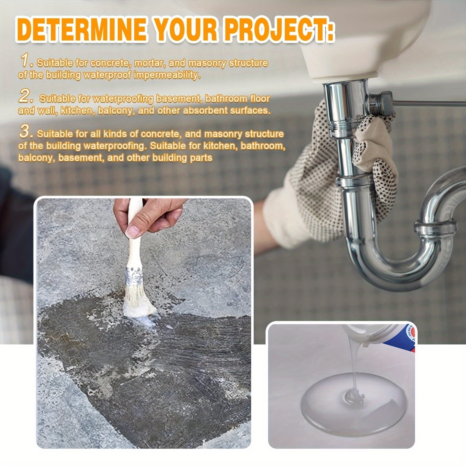 Transparent RV Roof Sealant Waterproof Wall Bathroom Repair Easy Application