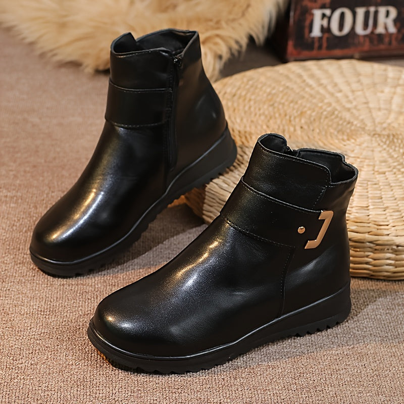 Women's Ankle Boots Lined Warm Thick Sole Casual Winter Shoes