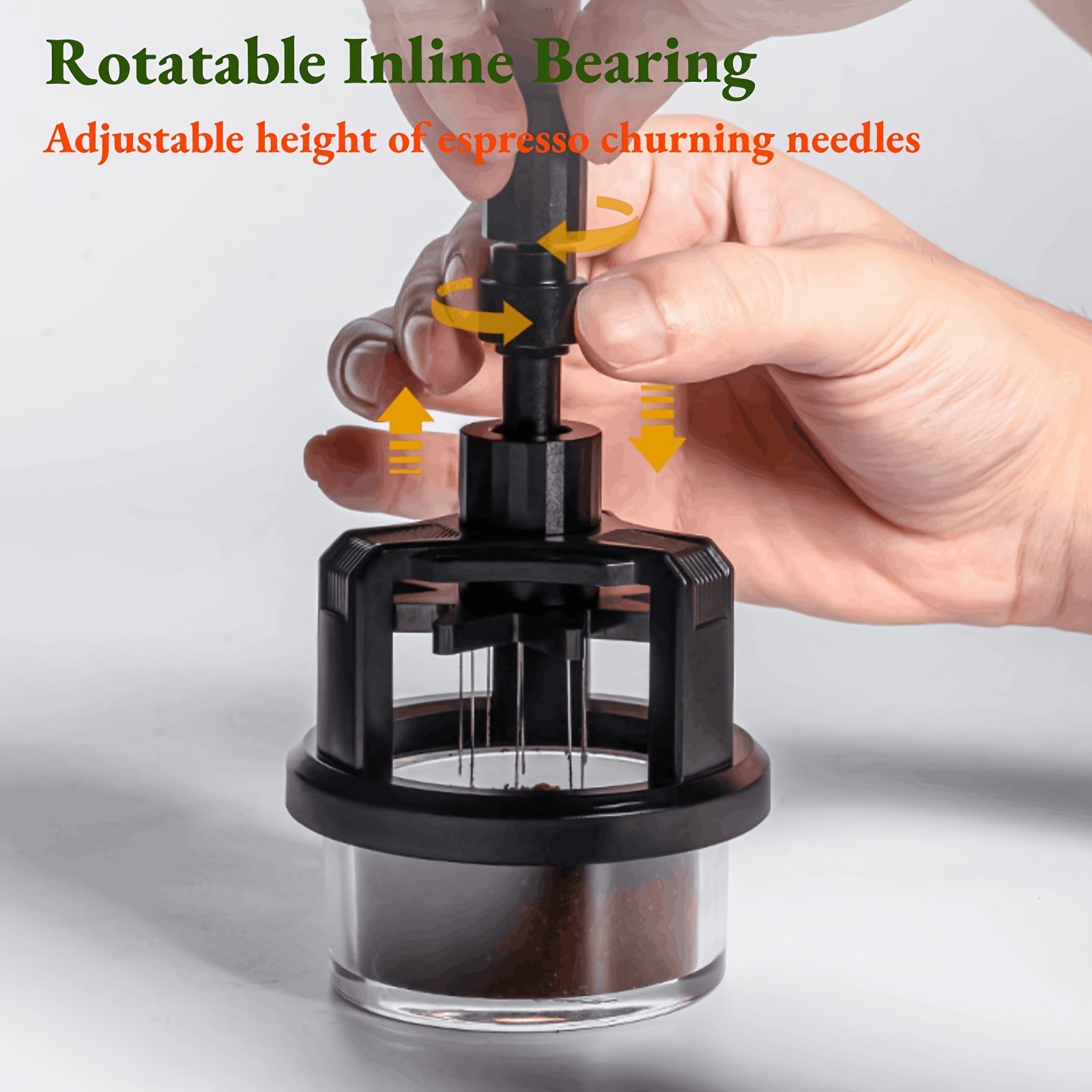 58mm Coffee Distributor Needle and 54mm Stirrer for Baristas, Adjustable, Easy to Use