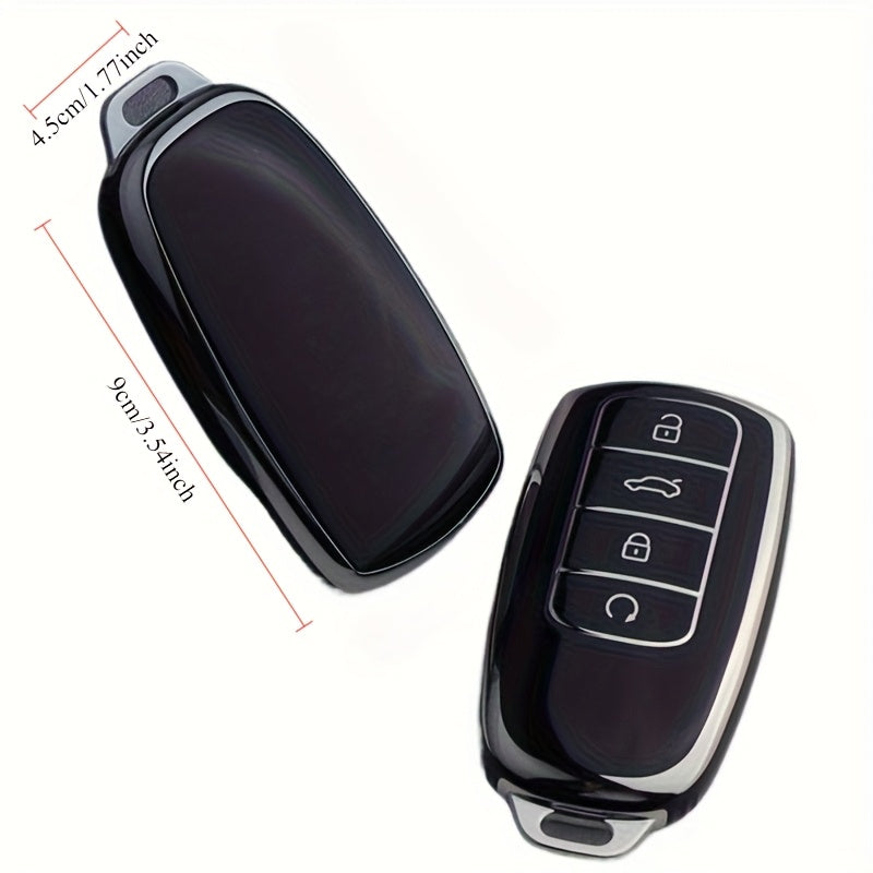 Universal TPU Car Key Fob Cover for 4-Button Remote Anti-Fall Wear-Resistant