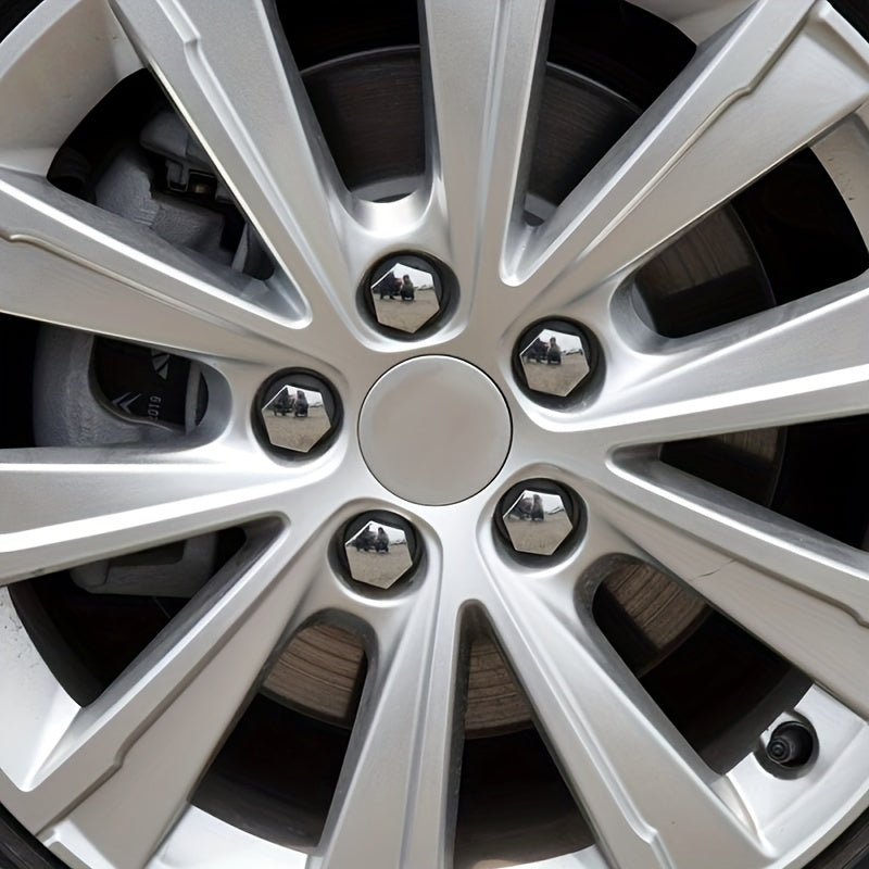 20pcs Chrome Glossy ABS Wheel Nut Covers Tire Bolt Protection Caps Universal Car Accessories