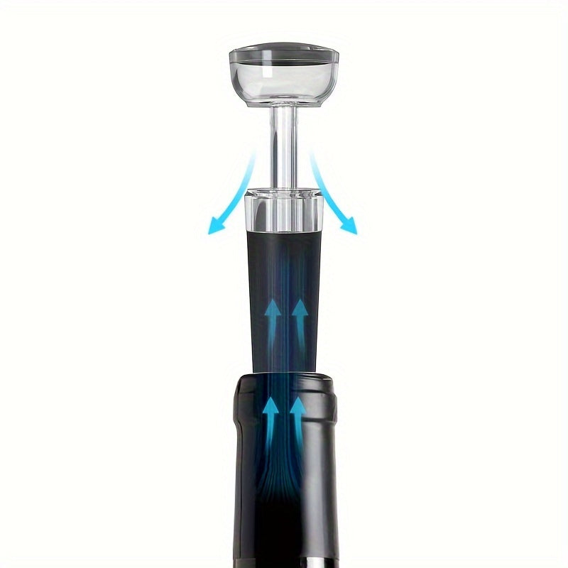 Перезаряжаемый набор штопора для вина 4 в 1 с аэратором, наливной насадкой, ножом для фольги и пробкой. Отличный подарок для любителей вина. Работает от USB, черного цвета.