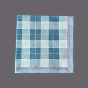 Set of 3 Woven Cotton Handkerchiefs with Yarn-Dyed Stripes Lightweight and Washable 39.62cm Square