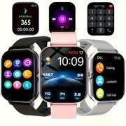 Men Women Alloy Smartwatch 1.83-Inch Touch Screen Sports Watch with Notifications