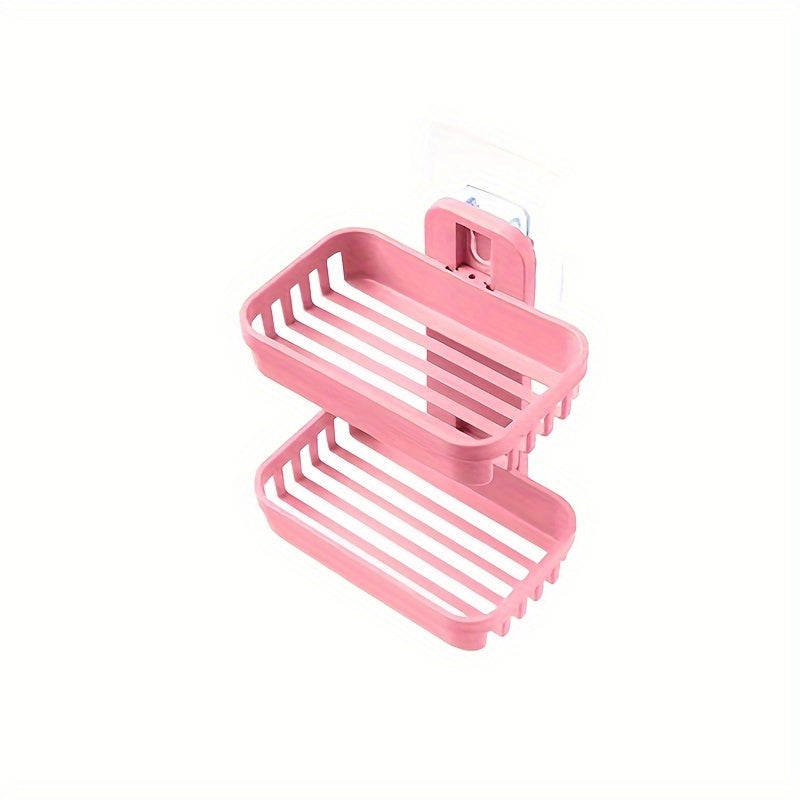 Wall-Mounted Soap Dispenser with Box Drain for Toiletries and Shampoo