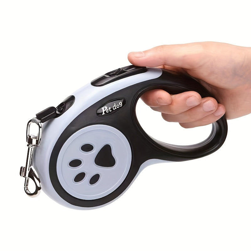 Nylon Retractable Dog Leash with One-Button Control for Small and Medium Pets