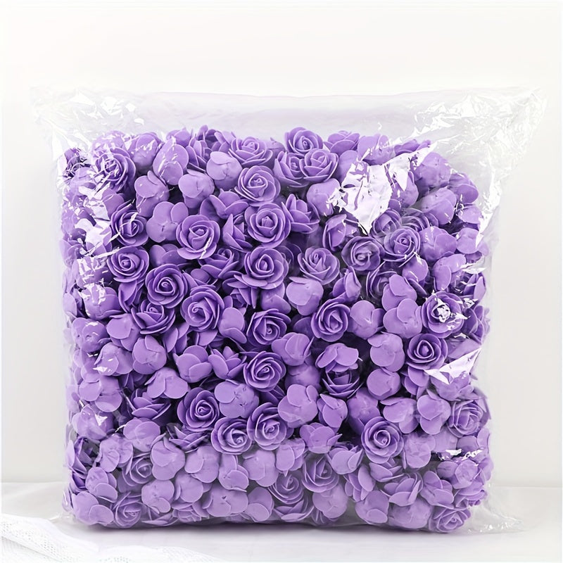 Artificial Red Rose Heads for Valentine's Day Wedding Decor and Gift Accessories 100 Pieces