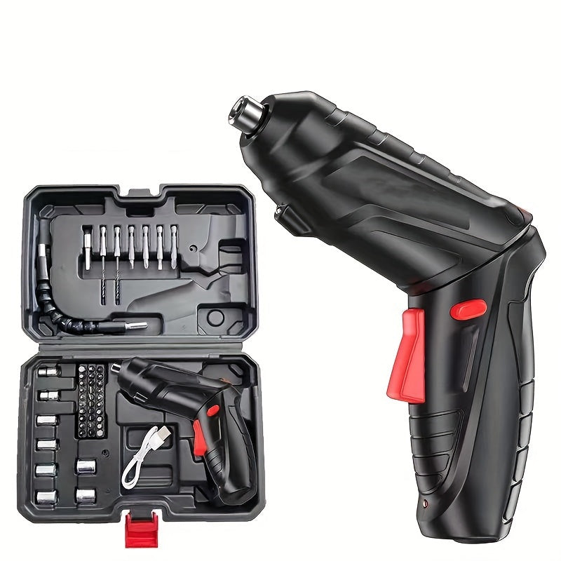 Electric Screwdriver Set 47pcs USB Powered Handheld Plastic Battery-Free