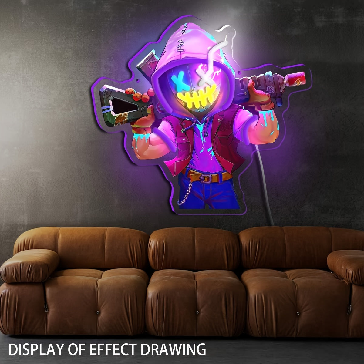 LED Wall Art with UV Printing for Game Studios Bars and Bedrooms USB Powered