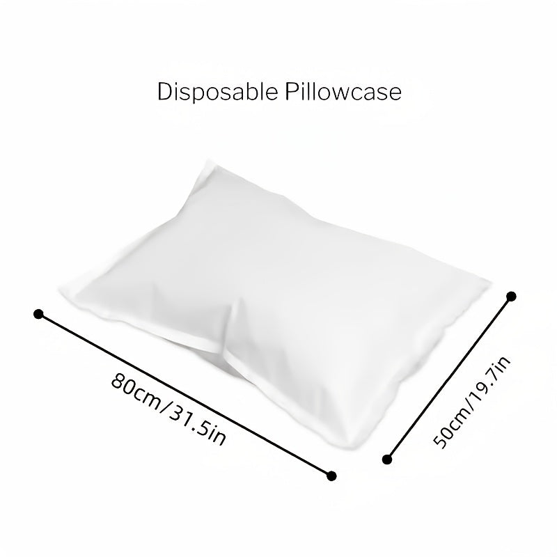 Two-Pack Disposable White Pillowcases Non-Woven Breathable Dust-Free Hotel Spa