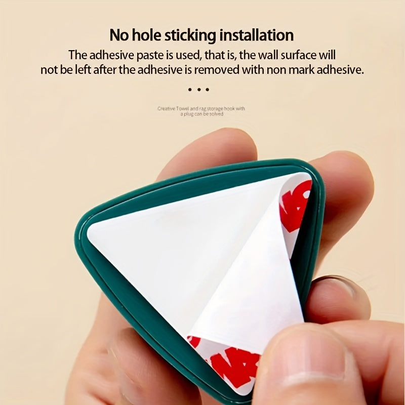 Juego de 4 ganchos de toalla de plástico para pared ahorra espacio almacenamiento en baño y cocina