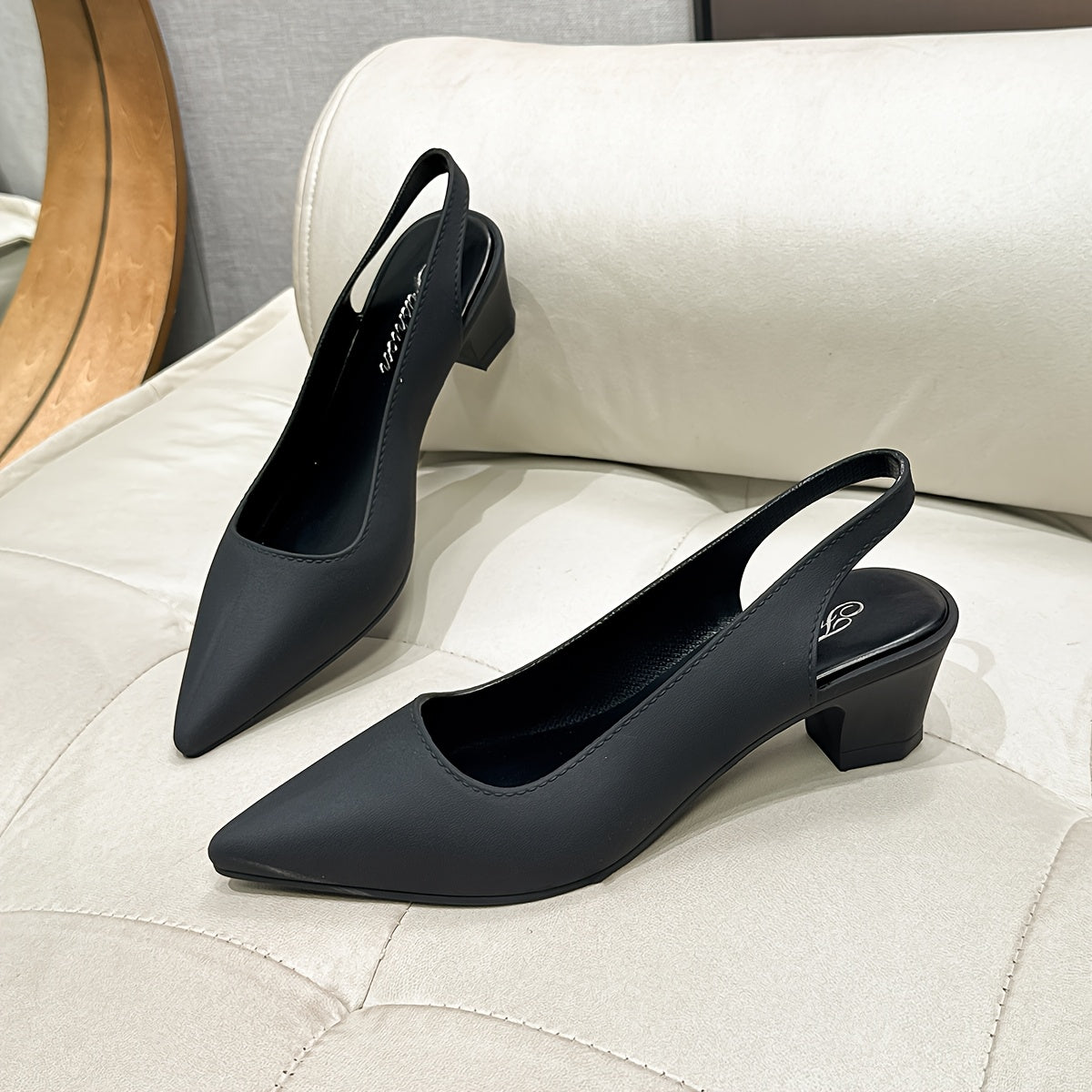 Women's Breathable Jelly High Heels Anti-Slip Office Shoes