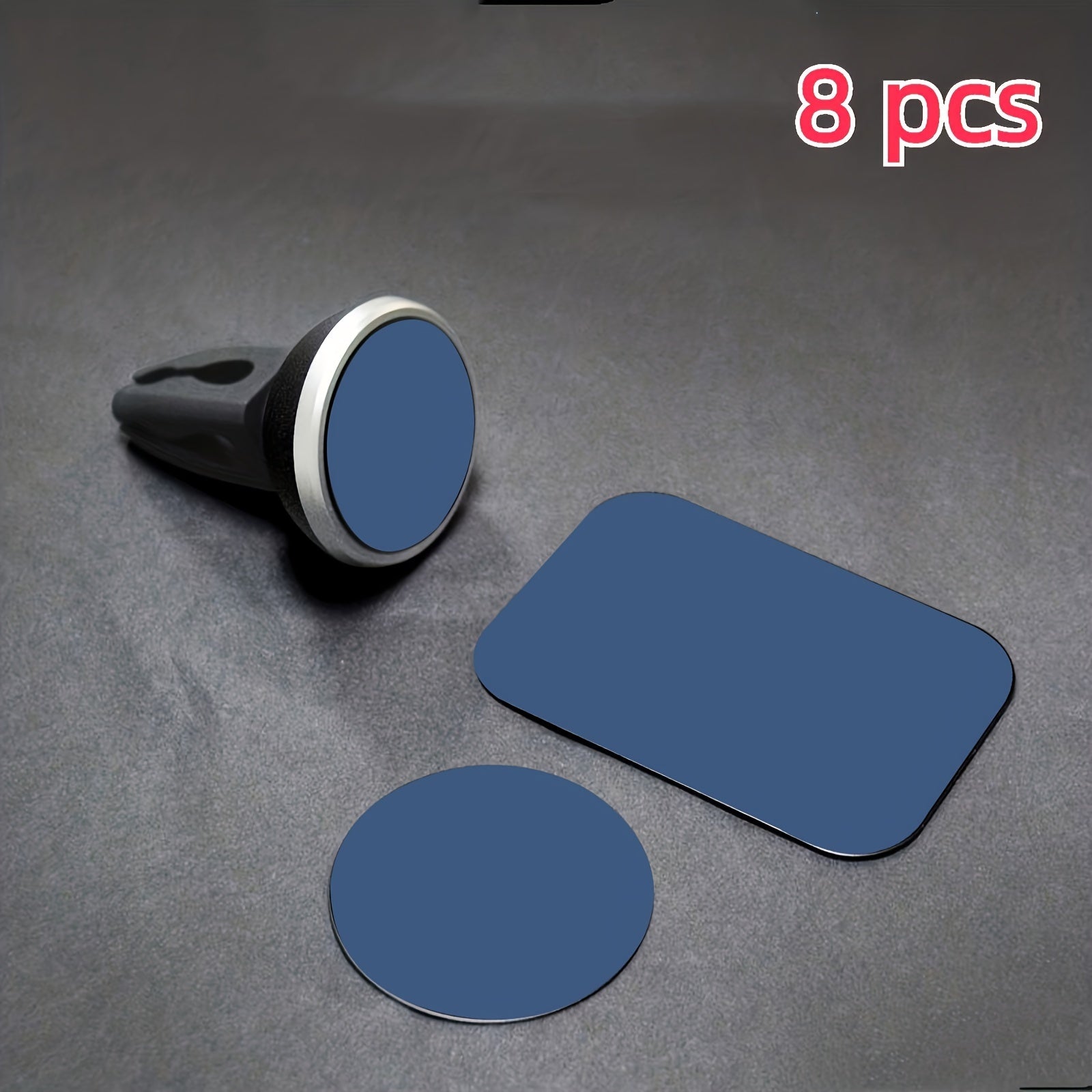 8Pcs Car Magnetic Phone Mounts Black Iron Sheets Secure Mobile Holders