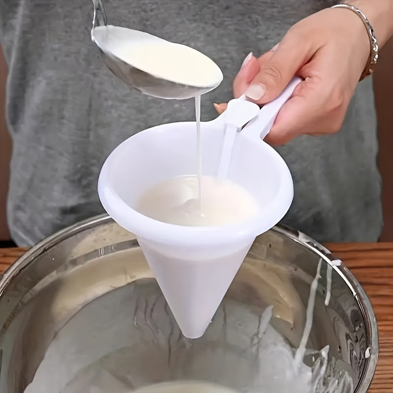 Frosting batter dispenser baking handheld cupcake tool with funnel separator measuring cup