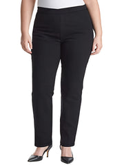 Women's Polyester Knit Fabric Straight Leg Pants Medium Stretch Solid Color