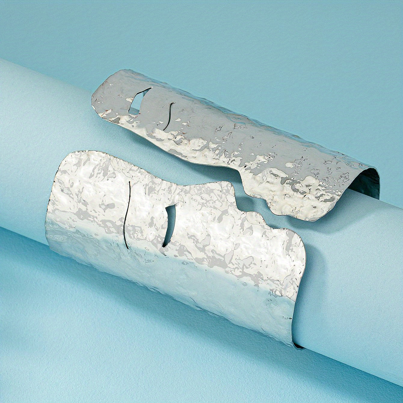 Open Iron Bangle with Elegant Face Design for Casual or Party Wear