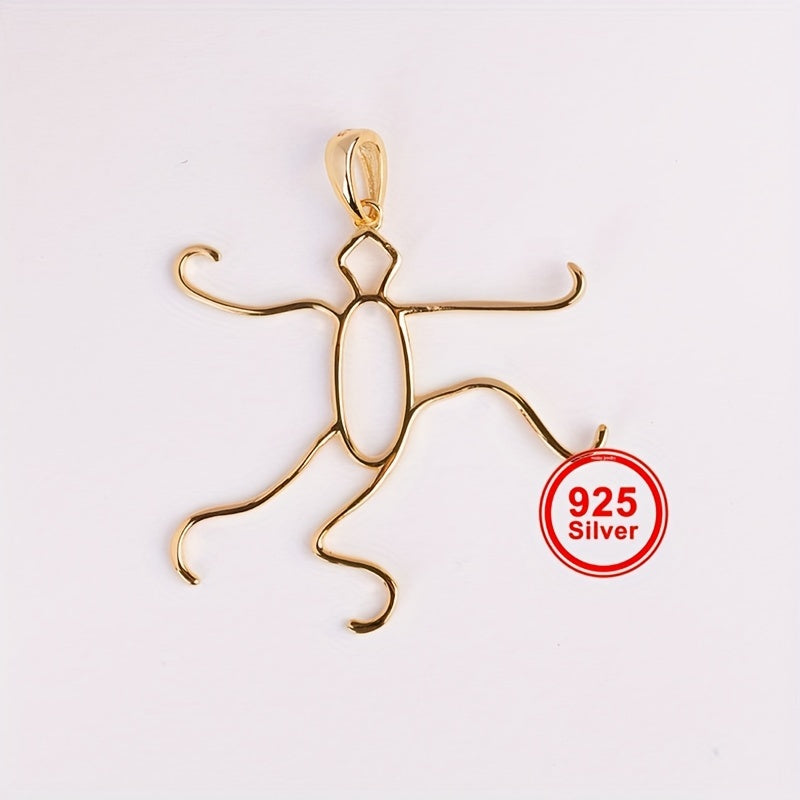 Sterling Silver Pendant Setting with Claw Prongs for Irregular Pendants for Women and Men