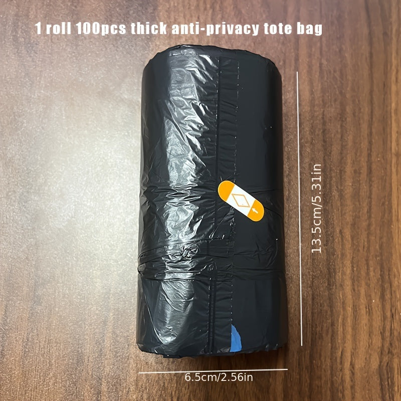 Heavy Duty Black Trash Bags with Drawstrings 100 Count Leak-Proof Opaque Liners for Yard Industrial Construction