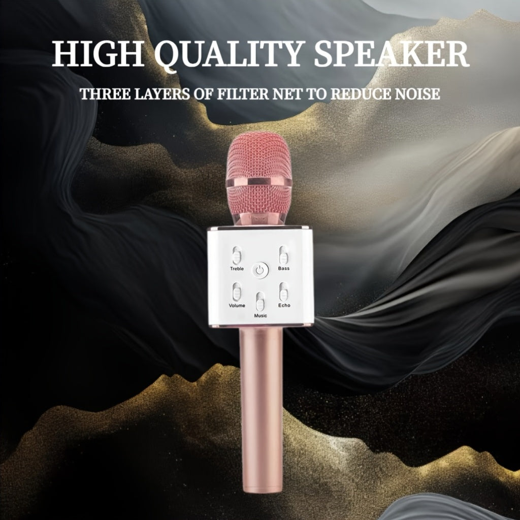 Micrófono de karaoke inalámbrico con batería recargable USB-C de 1200mAh portátil para fiestas